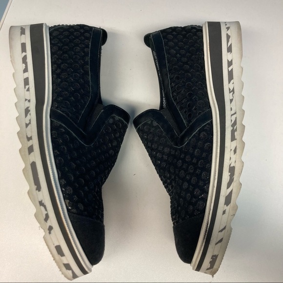 PERTINI Sz 39 Slip-On Comfort Platform Leather Top Mesh Design Slip On Loafers - Picture 6 of 7